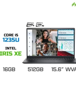 Laptop Dell Vostro 3520 V3520-i5U165W11GRU-KYHD (i5-1235U, Iris Xe Graphics, RAM 16GB DDR4, SSD 512GB, 15.6 Inch WVA FHD 120Hz, Win 11/Office HS 21)