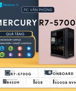 PC ST-MERCURY R7 (Ryzen 7 5700G, Radeon Graphics, Ram 8GB, SSD 500GB, 500W, Win 11)