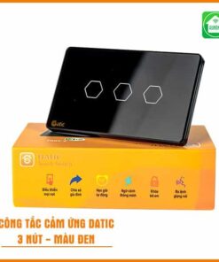 Công Tắc Cảm Ứng Datic – 3 Nút Màu Đen
