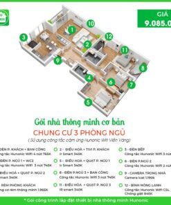 Trọn gói nhà thông minh Cơ bản cho chung cư 3 phòng ngủ