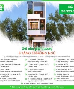 Trọn gói nhà thông minh Nhà phố Luxury có 3 tầng 3 phòng ngủ