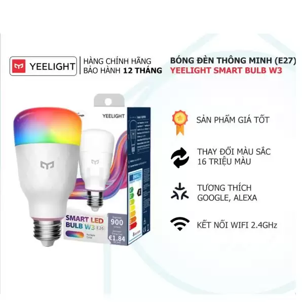 Đèn Yeelight W3 Smart LED Bulb Color tích hợp Chroma Razer
